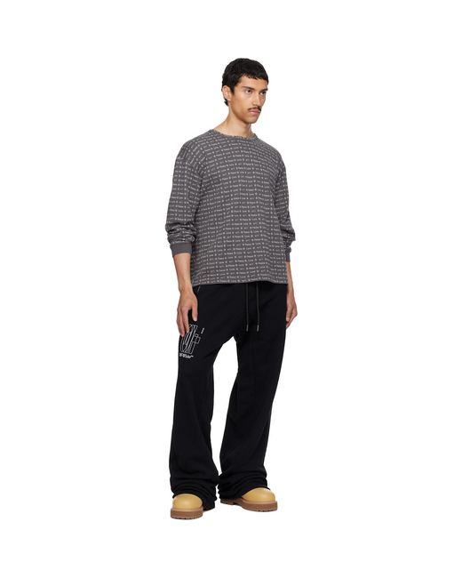 Off-White c/o Virgil Abloh Black Big Double Arrow Slouchy Sweatpants for men