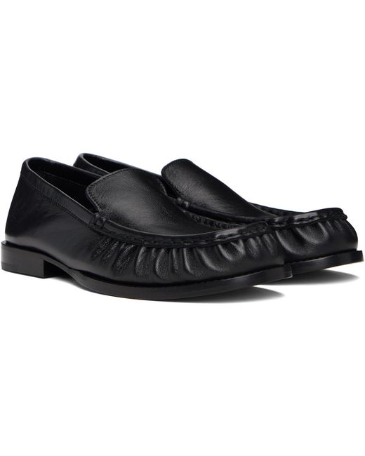 Dries Van Noten Black Leather Loafers