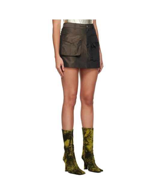 Marques'Almeida Black Marques Almeida Patch Pocket Miniskirt