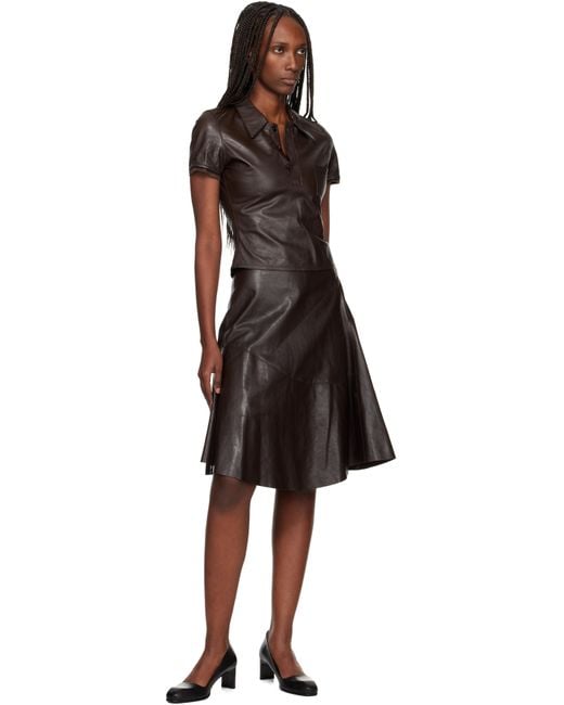 Our Legacy Black Piquet Leather Blouse