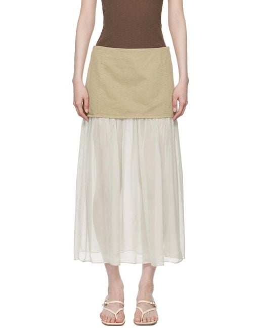 Paloma Wool Black Off- Saura Midi Skirt