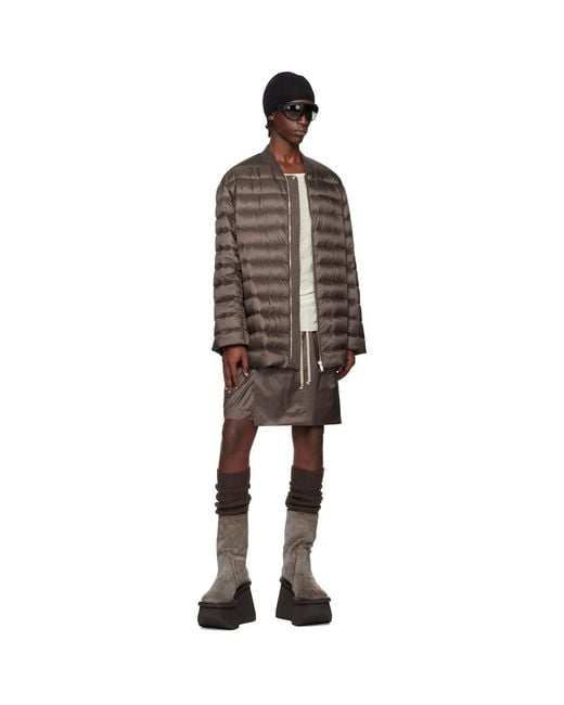 Rick Owens Brown Moncler + Flight Parka Jacket for men