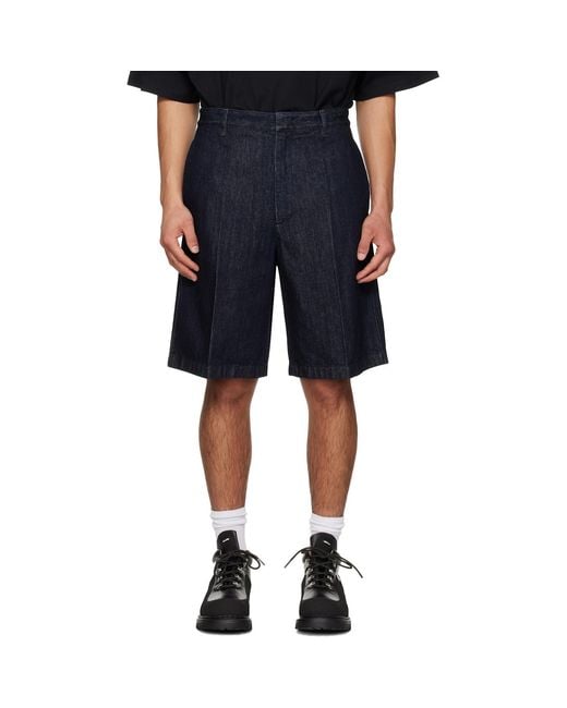 Jil Sander Blue Lightweight Denim Shorts for men