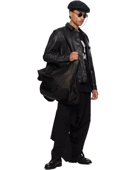 Sarouel noir à garnitures prolongées Yohji Yamamoto pour homme en coloris Black
