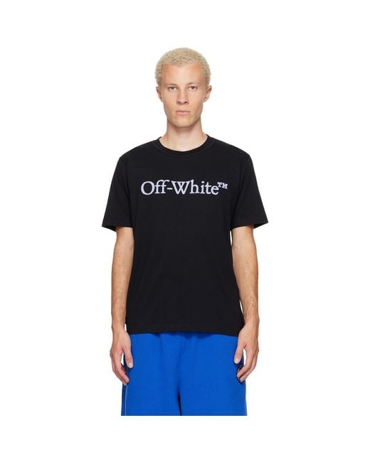 Off-White c/o Virgil Abloh Black Big Bookish Regular T-Shirt for men