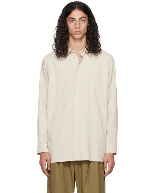 AURALEE Cotton Off- Finx Shirt in Ivory (White) for Men | Lyst