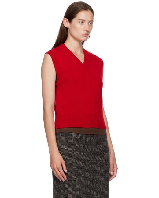 &Daughter Red Athea Vest