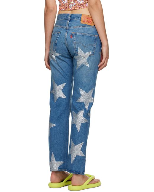 Collina Strada Blue Levi's Edition Rhinestone Star Jeans