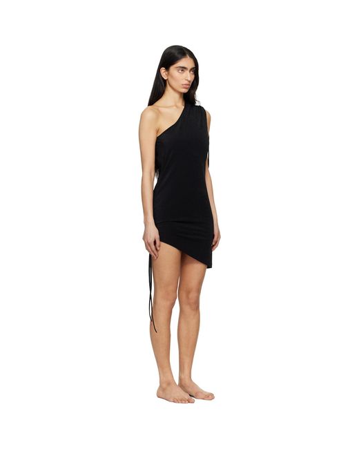 Balmain Black Silhouette Shift Cover-Up Dress