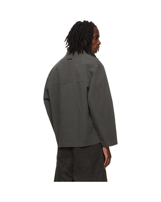 Fear Of God Black Garment Dyed Cotton Sport Jacket for men