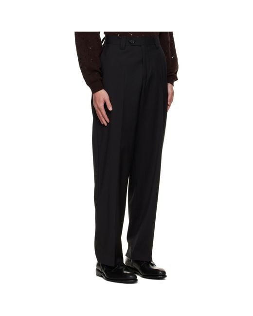 mfpen Black Study Trousers for men