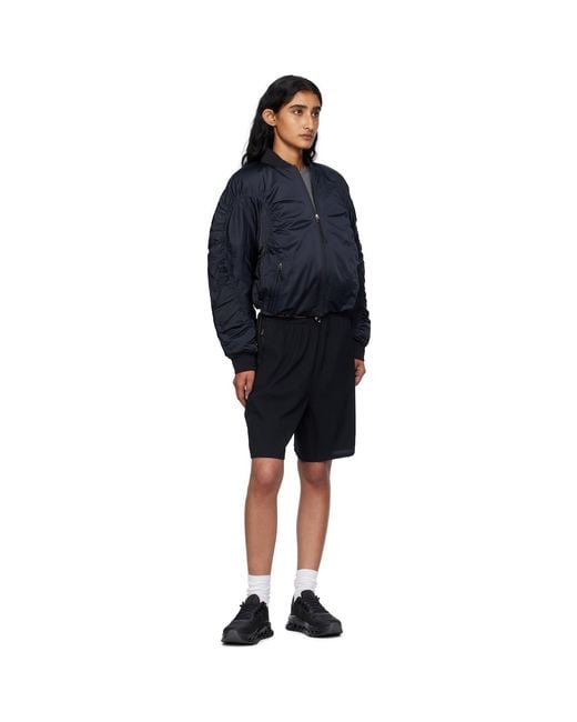 On Shoes Blue Varsity Bomber Jacket