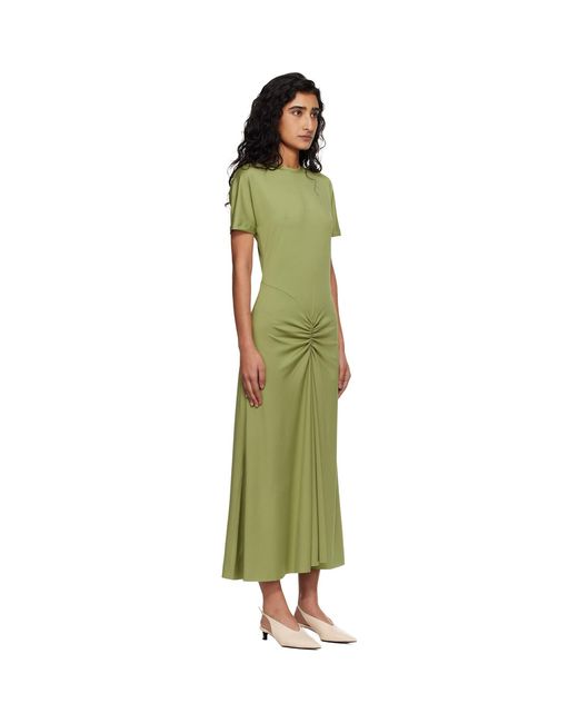 Victoria Beckham Green Blaire Midi Dress