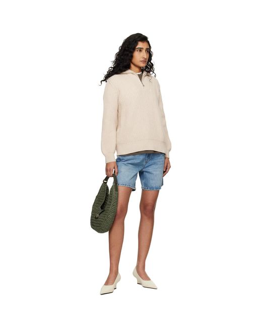 Anine Bing Green Khaki Lou Monogram Bag