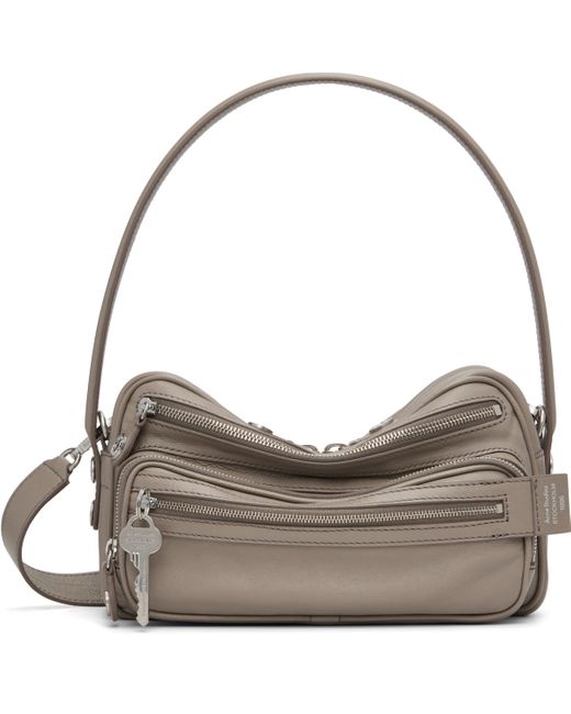 Acne Gray Taupe Camero Party Shoulder Bag
