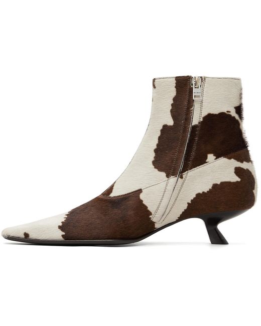 Marni Brown Cow-Print Ponyhair Cindi Boots