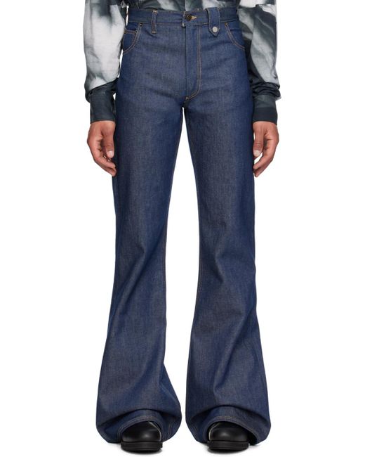 Egonlab Blue Wide Jeans for men