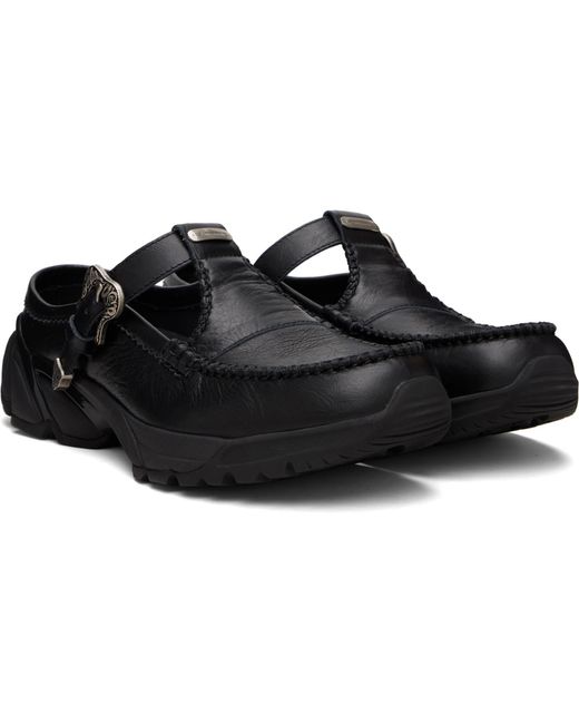 ANDERSSON BELL Black Mary Jane Mule Loafers for men