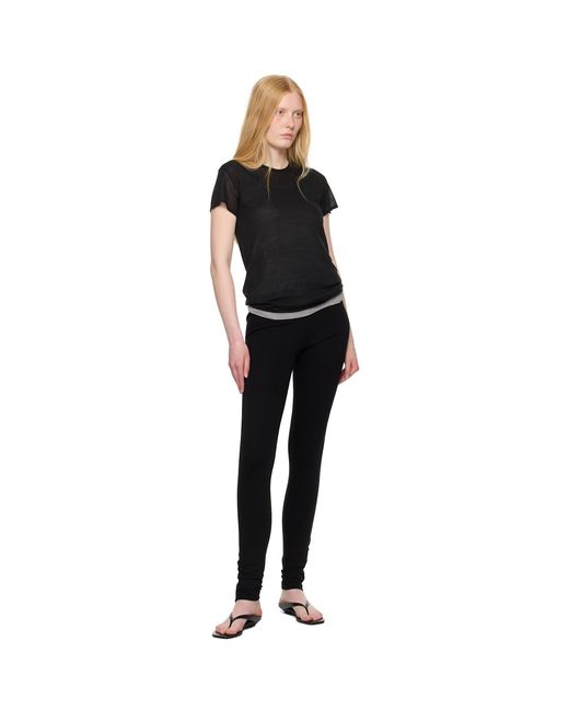 Totême Black Silk T-Shirt