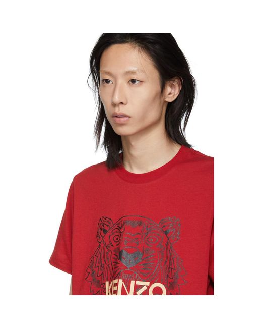 kenzo red tiger t shirt