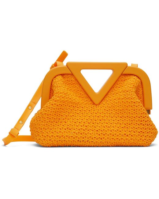 Bottega Veneta Multicolor Orange Point Top Handle Bag