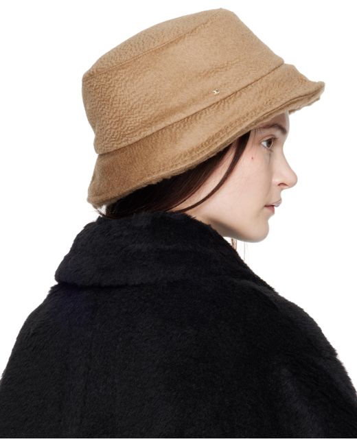 Max Mara Black Tan Fiducia Reversible Bucket Hat