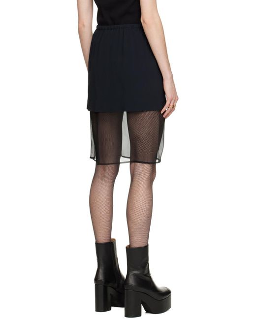 Dries Van Noten Black Layered Mini Skirt