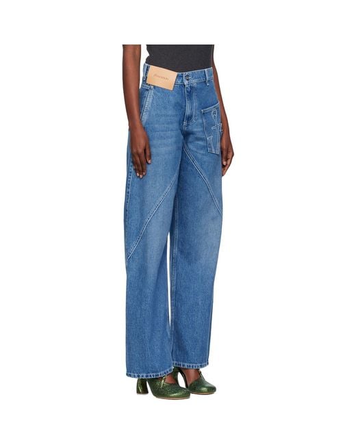 J.W. Anderson Blue Twisted Workwear Jeans