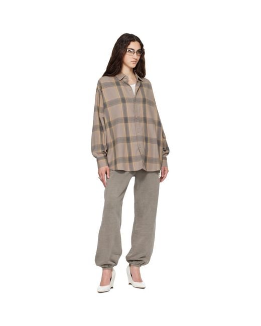 Fear Of God Brown Taupe Button Up Shirt