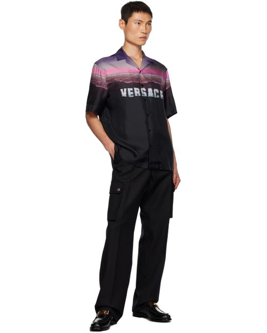 Versace Black Straight-leg Cargo Pants for men