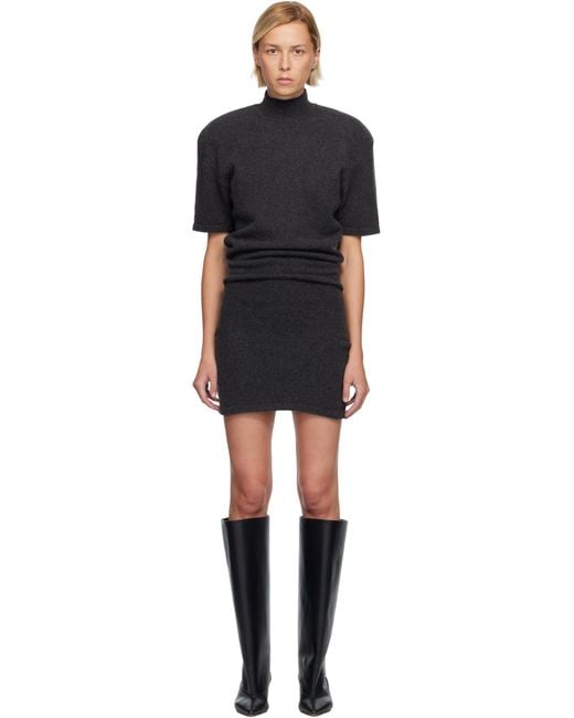 Jacquemus Black 'The Castagna' Knit Minidress