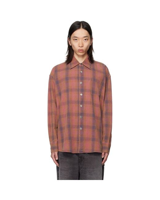 Our Legacy Red Borrowed Shirt for men