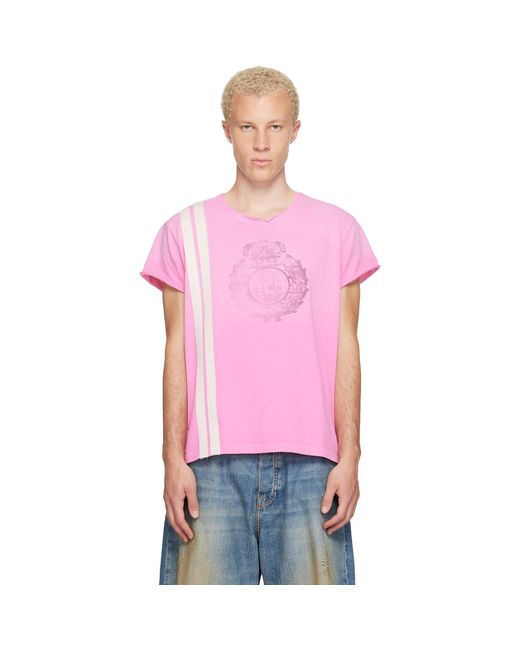 424 Pink Capped Thermal T-Shirt for men