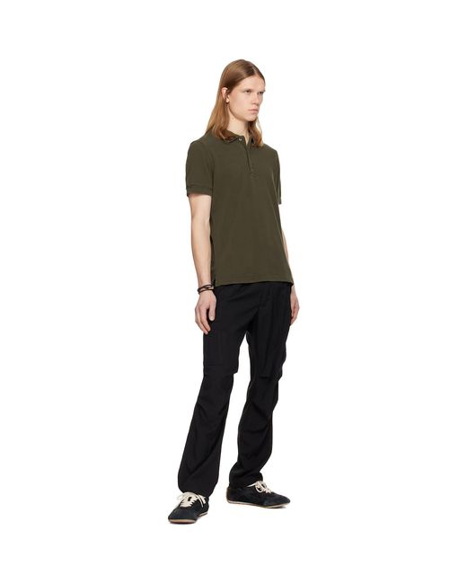 Tom Ford Black Wool Cashmere Cargo Pants for men