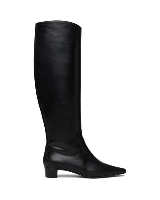 By Far Black Pascal Nappa Leather Tall Boots