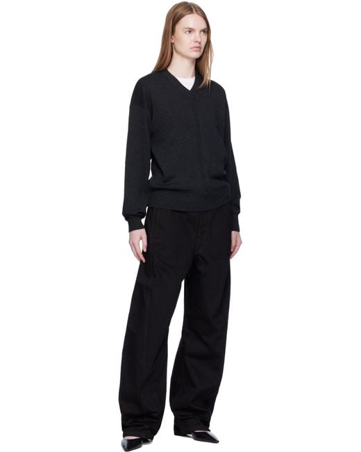 Lemaire Black Twisted Belted Jeans