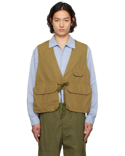 メンズ Engineered Garments カーキ Fowl ベスト Green