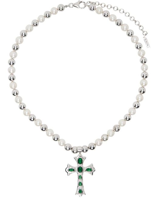 Veert Natural 'the Cross Freshwater Pearl' Necklace for men