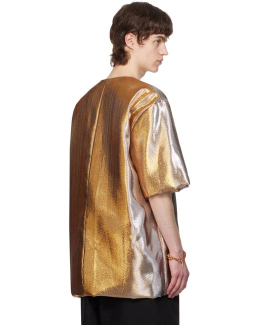メンズ Dries Van Noten ゴールド＆シルバー パデッド トップス Multicolor