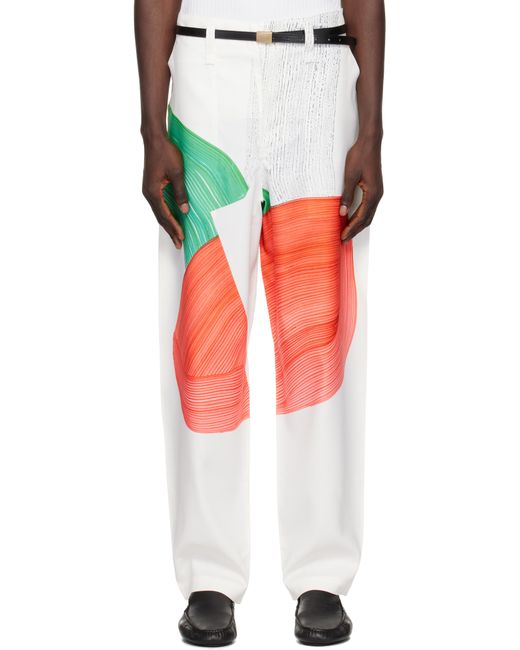 Homme Plissé Issey Miyake Red Ronan Bouroullec Edition Drawing Press Trousers for men