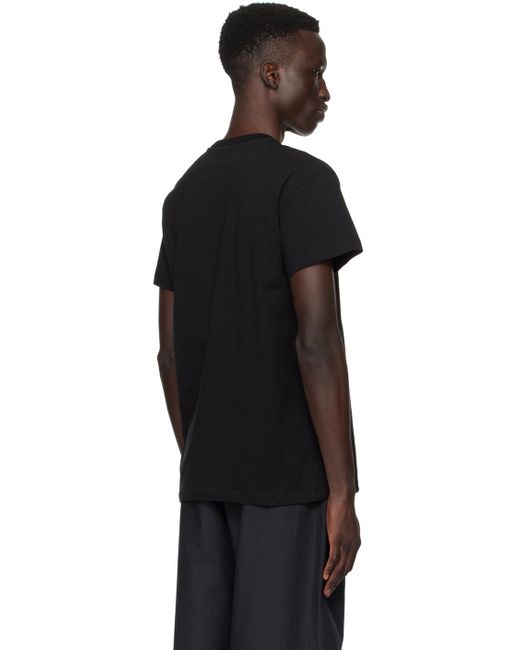 Ensemble de trois t-shirts noirs Jil Sander pour homme en coloris Black