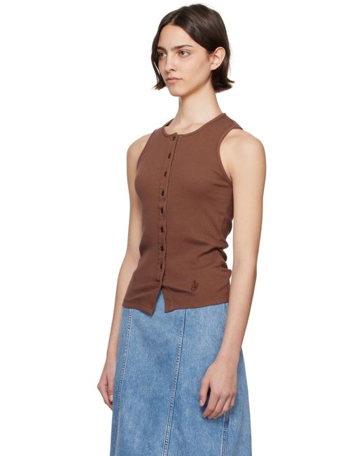 J.W. Anderson ブラウン Buttoned トップス Blue