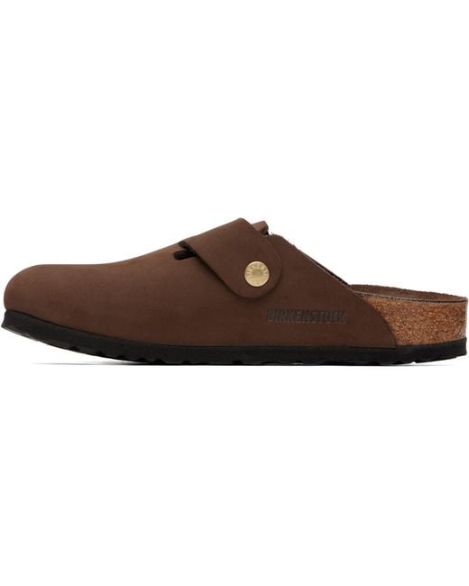 Birkenstock Brown Narrow Boston Big Buckle Loafs