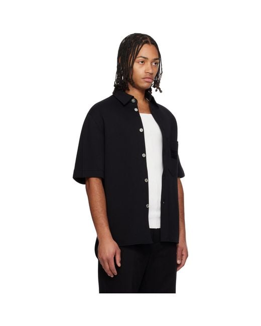 Givenchy Black Paris' Patch Shirt for men