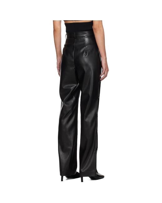 Nanushka Black Felina Vegan Leather Trousers