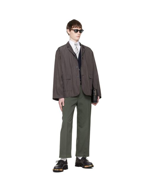 Thom Browne Gray Packable Flap Pocket Blazer for men