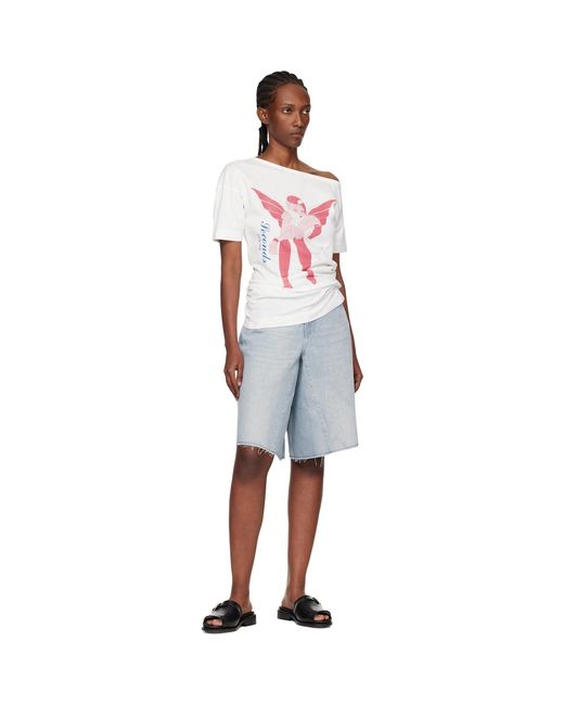 Our Legacy Red Off- Slant T-Shirt
