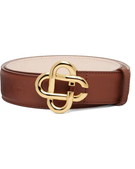 Casablanca Black Cc Logo Buckle Belt for men