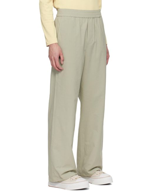 AMI Natural Elasticized Waist Trousers for men