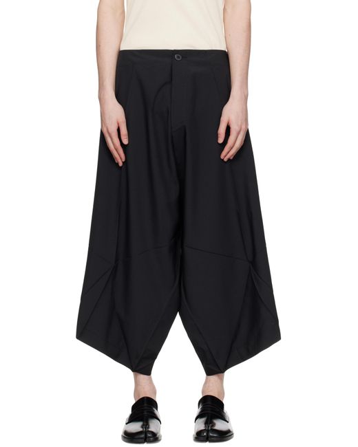 Issey Miyake Black Unified Half Cubes Trousers for men